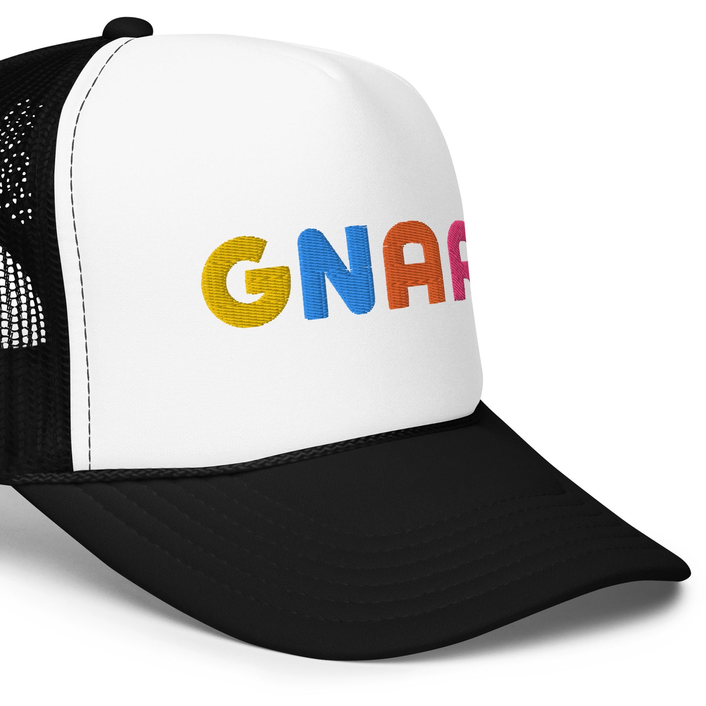 GNAR retro multi color trucker hat