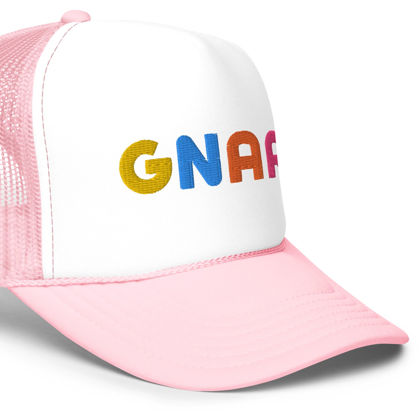 GNAR retro multi color trucker hat