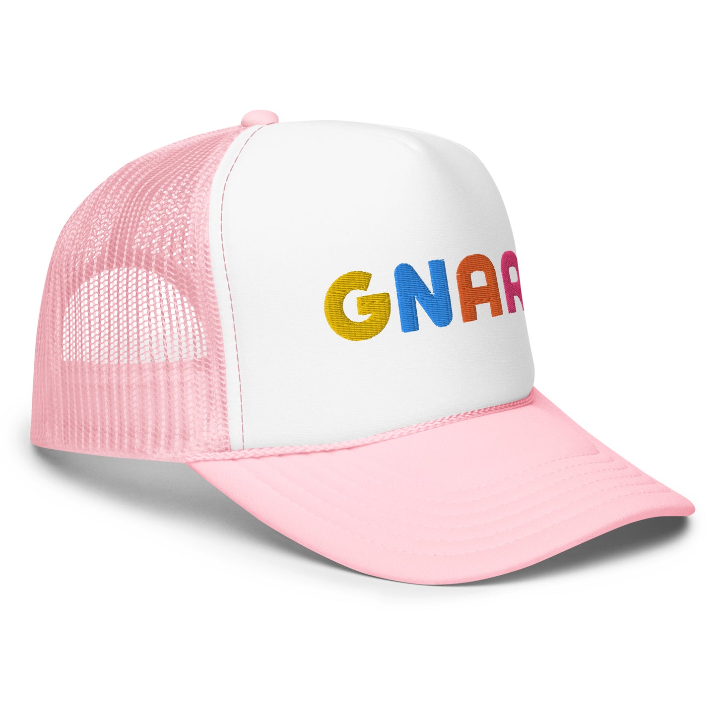 GNAR retro multi color trucker hat