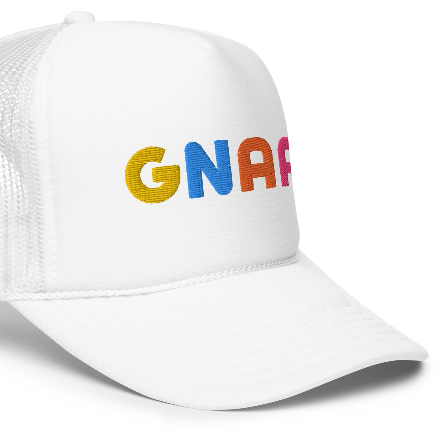 GNAR retro multi color trucker hat