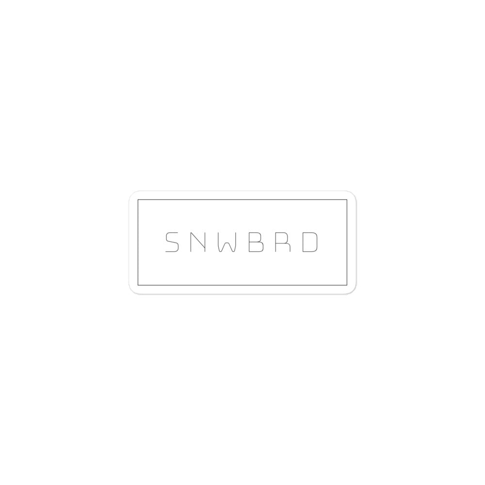 SNWBRD Sticker - Minimalist Design for Dedicated Snowboarders