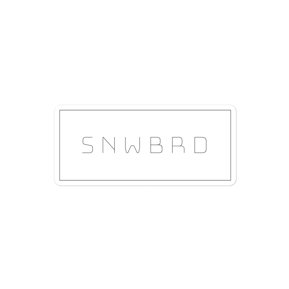 SNWBRD Sticker - Minimalist Design for Dedicated Snowboarders
