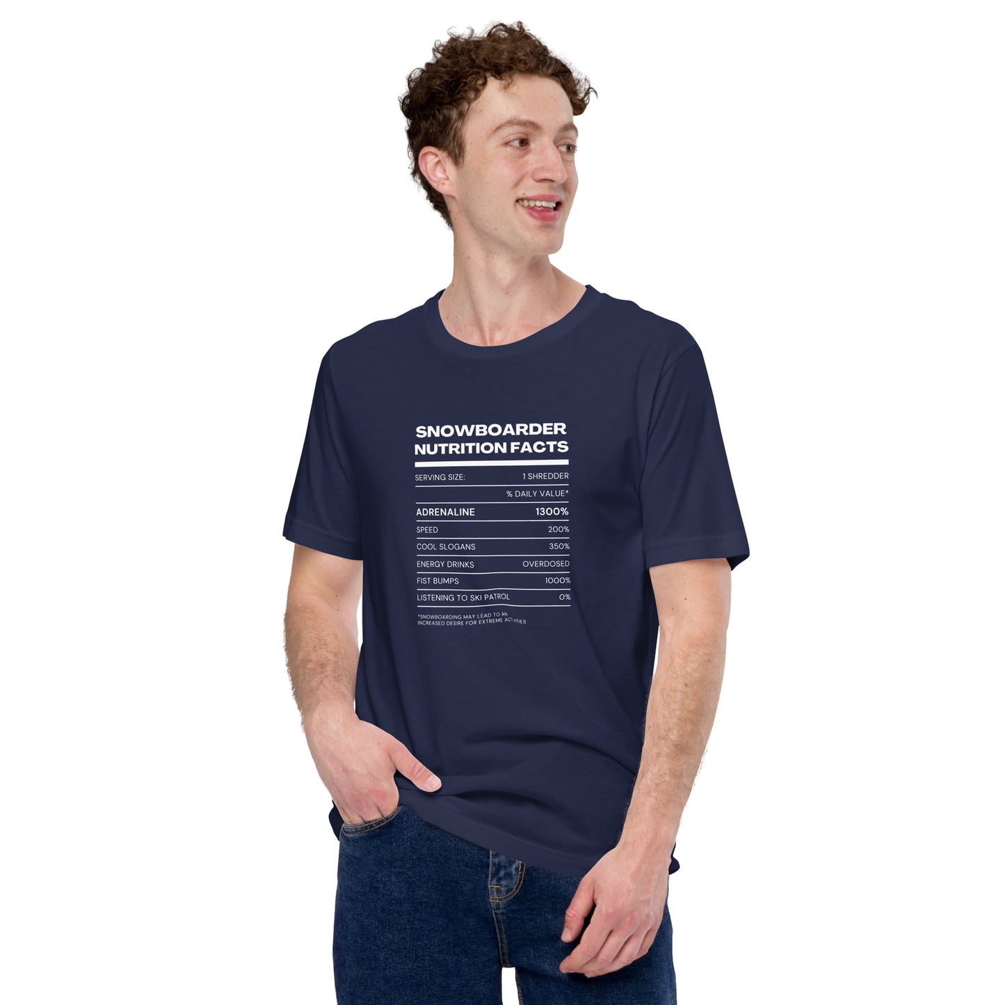 Snowboarder Nutrition Facts Tee