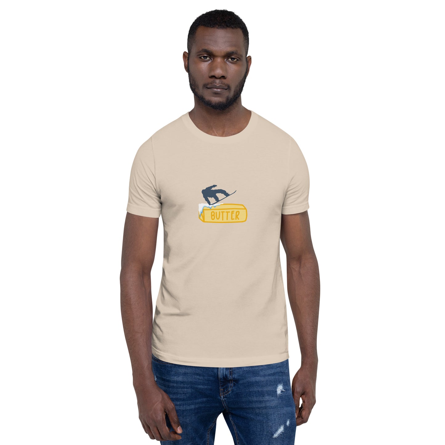 Butter Snowboarder T-Shirt - Quirky Style for Snowboard Fans