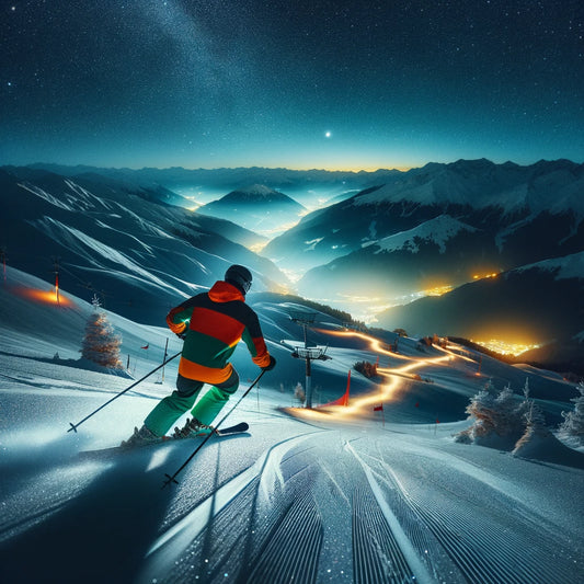 Image of night skiing