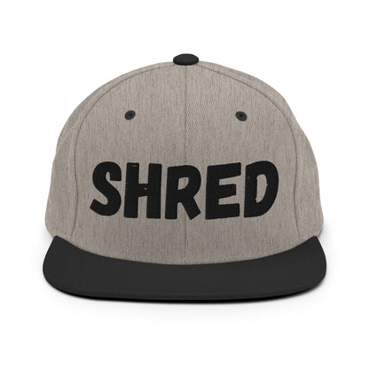 SHRED Snapback Hat - Bold Embroidered Streetwear for Snowboarders