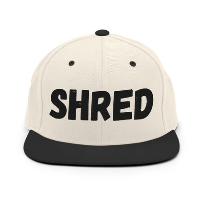 SHRED Snapback Hat - Bold Embroidered Streetwear for Snowboarders