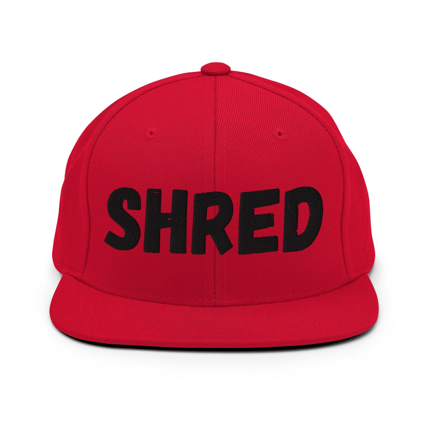 SHRED Snapback Hat - Bold Embroidered Streetwear for Snowboarders