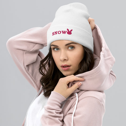 Snow Bunny Embroidered Beanie - Cozy Winter Essential