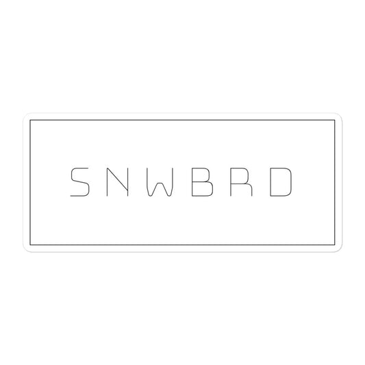 SNWBRD Sticker - Minimalist Design for Dedicated Snowboarders