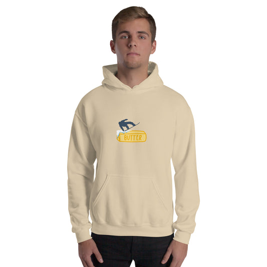 Butter Hoodie - Unique Snowboarding Graphic Pullover for Winter Sports Enthusiasts