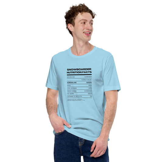 Snowboarder Nutrition Facts Tee