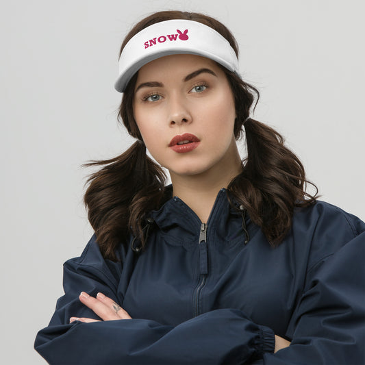 Snow Bunny Embroidered Visor - Stay Cool & Chic on the Slopes
